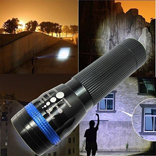Hot Ultra Bright Torch 500 Lumen Zoomable LED Flashlight Outdoor Lighting Blue