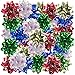 72ct Tiny Gift Wrap Confetti Ribbon Bows Assorted 1” Stick-On Metallic Presents