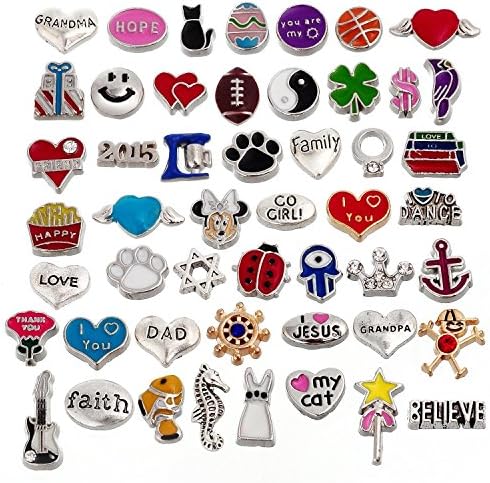 GHMZ 50 Pcs Living Memory Lockets Wholesale Gold and Silver Mix Lot