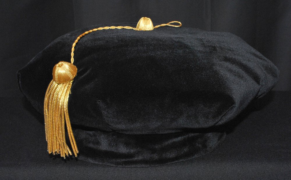 Amazon.com - Doctoral Tam Black velvet 6-sided w/Gold Bullion ...