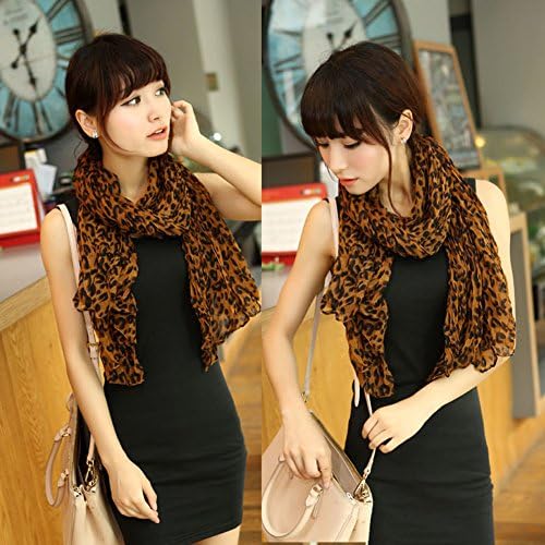 GoYe 1PCS Lady Fashion Seasons Scarf Leopard Voile Girls Scarves Women Scarf Popular Long Soft Scarves Wrap Shawl