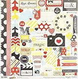 Simple Stories Say Cheese Cardstock Stickers, 12 by 12-Inch, Fundamentals