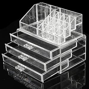 Organisateur Rangement Bo&icirc;te Rouge &agrave; L&egrave;vres Bijoux Mascara