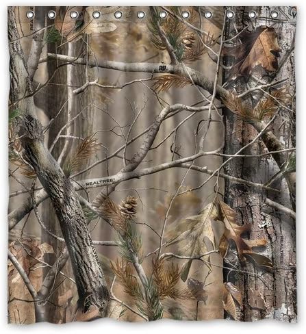 Tanyhouse Custom Camouflage Realtree Waterproof Fabric Bathroom Shower Curtain 66" x 72"