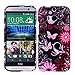M8 Case, Wisdompro® 3 Pack Bundle of Color and Graphic Flexible TPU Soft Rubber Protective Case Covers for HTC One M8 (Jellyfish Butterfly Pattern)