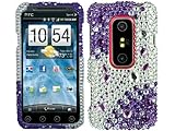 Purple Silver Bling Rhinestone Faceplate Diamond Crystal Hard Skin Case Cov ....