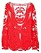 PrettyGuide Women's Semi Embroidery Floral Lace Blouse