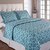 Echelon Cubism Full/Queen Duvet Cover Set, Lagoon
