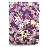JAVOedge Cherry Blossom Book Style Case for the Barnes & Noble Nook (Twilight Purple)