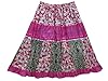 Womans Peasant Skirt Boho Floral Printed Mid-length Skirts, Gift Idea