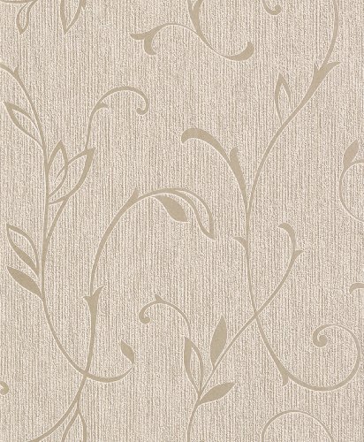 Rasch 506716 Relieftapete "Muster Floral" beige-beige