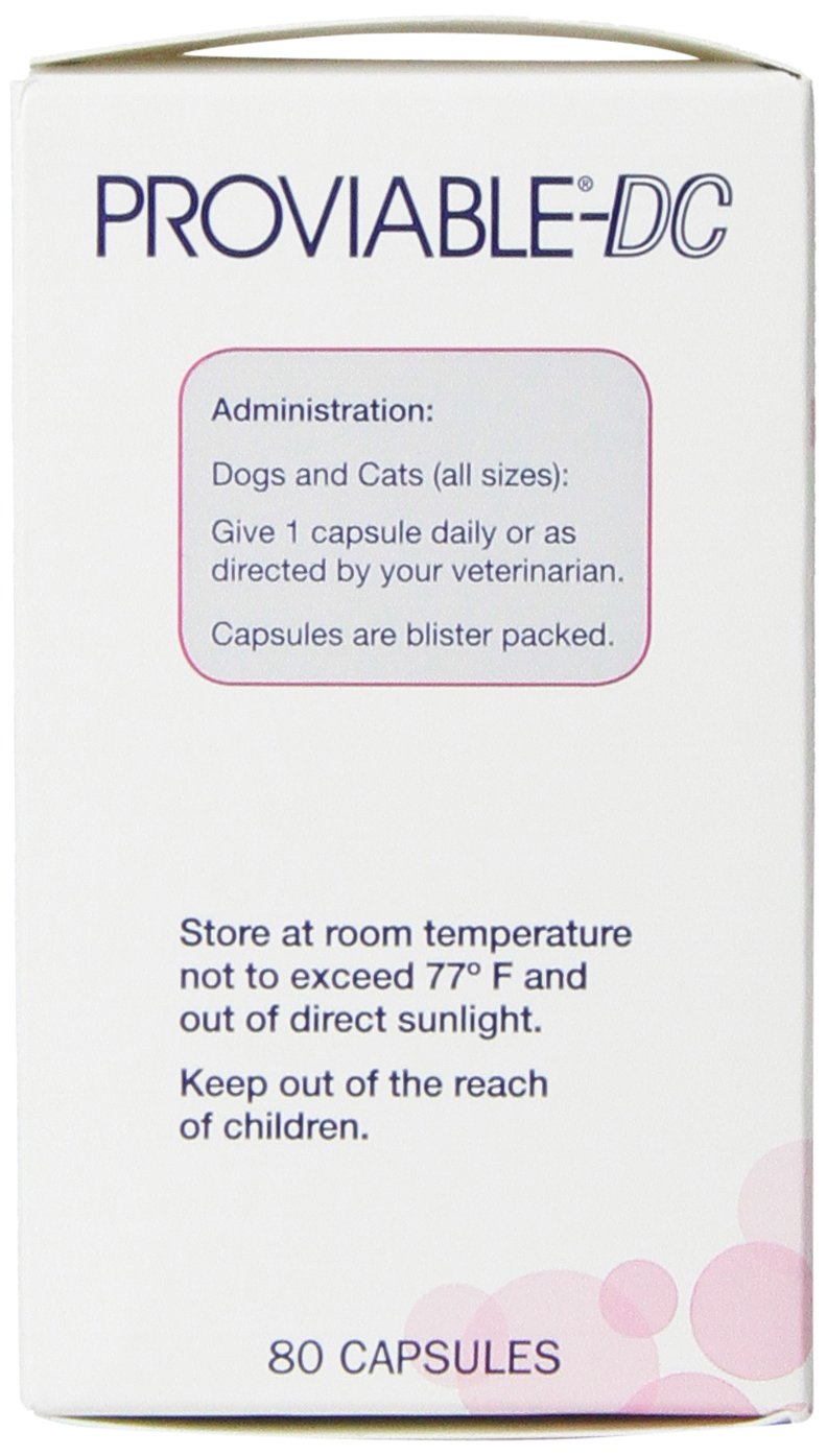 Proviable DC for Cats and Dogs, 80 Capsules , New, Free Shipping