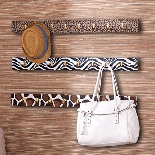 Animal Print Wall Coat/ Purse Hook 3 Piece Set