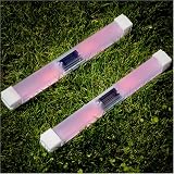 Super Bright Long Life Wireless 2 Red LED Pathway Plastic Solar Light Gl91a - 2 Pcs