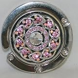 Fancy Purse hook with rhinestones, 2"