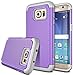 S7 Edge case, Kaptron Galaxy S7 Edge - Double Tone Dual Layer Hybrid Defender Case for Samsung Galaxy S7 Edge (Purple + Grey)