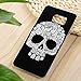 S6 Edge+ Plus Case - Mavis's Diary 2 Pcs Hard PC Cases for Samsung Galaxy S6 Edge Plus (Not for S6 and S6 Edge) Special White Skull + Colorful Flowers Skull Fashion Print Pattern Covers