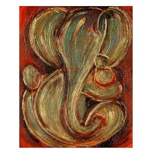 Metallic Abstract Ganesh Aluminum Wall Panel