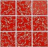 Glass Mosaic Tile red with artistic gold for bathroom kitchen backsplash bar pool spa BB203 20 sheets