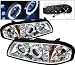 00-05 Chevy Impala LED Halo Projector Headlights Chrome