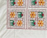 ShalinCraft Cotton Bed Cover for Home Decoration Country-Rustic India Cut Work Size Queen (bcov414)