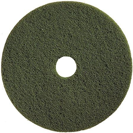 Treleoni 0010317 Conventional Floor Scrubbing Pad, 17", Green (Pack of 5)