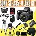 Sony Alpha SLT-A35 16 MP Digital SLR Kit with Translucent Mirror Technology w/ Sony SAL 18-55mm f/3.5-5.6 DT AF Lens + NPFW50 Battery/Charger + 2X Telephoto Lens + 3 Piece Filter Kit + 16GB DavisMAX HDMI A35K 9 Lens Bundle