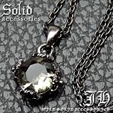 ネックレス＆ペンダント チェーン通販専門店ランキング5位 [n787]新色ブラックダイヤcz/大粒ダイヤczネックレス/プラチナブラック/ガンメタ
