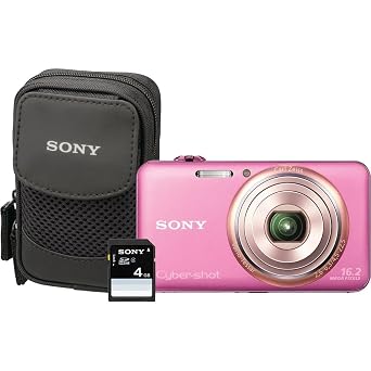 Sony Cyber-Shot DSC-WX70BDL 16.2MP CMOS Digital Camera with 4 GB Memory Card and Case (Pink) (2012 Model)