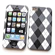 Apple iPhone 4 & 4S Snap-on Protector Hard Case Texturized "Argyle Pattern" Design