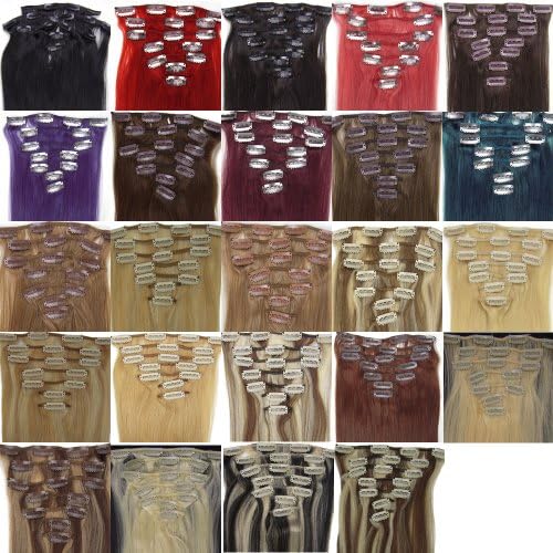 20''7pcs Fashional Clips in Remy Human Hair Extensions 24 Colors for Women Beauty Hot Sale