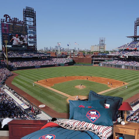 Philadelphia Phillies Citizens Bank Ballpark Photo 8x12 Feet Residential Grade Wallpaper