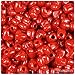 BeadTin Red 12mm Heart Pony Beads w/Horizontal Holes (250pcs)