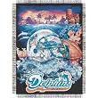 Miami Dolphins Home Field Advantage Woven Tapestry Throw Blanket - NFL Football Fan Shop Merchandise