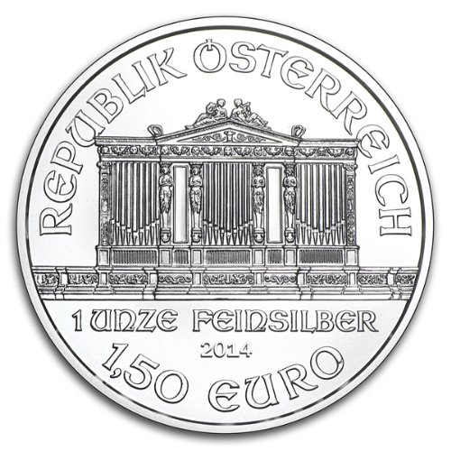 2014 Austrian Vienna Philharmonic 1 oz 99.99% pure Silver Coin