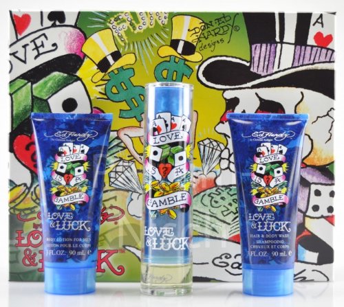Ed Hardy Love & Luck for Men 50ml EDT + 90ml Bodylotion + 90ml Duschgel Preisvergleich