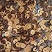 6mm Flat Round SEQUIN PAILLETTES ~ WOOD GRAIN WALNUT Premium ~ Loose sequins for embroidery, bri