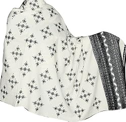 Shawls Scarves Tribal Embroidered Wool Accessory 80 x 40 inches (ktds474)