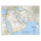 Afghanistan, Pakistan, and the Middle East Wall Map Laminated by National Geographic Maps