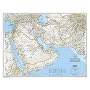 Afghanistan, Pakistan, and the Middle East Wall Map Laminated