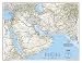 Afghanistan, Pakistan, and the Middle East Wall Map Laminated