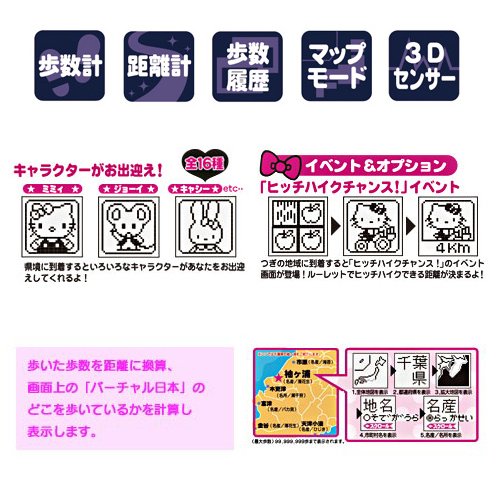 Cover image : ハローキティ ポケットイン日本一周歩数計の旅 ブラック