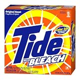 Tide Powder Detergent with Bleach, Original Scent, Case Pack, Two - 95 Load Boxes (190 Loads)