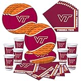 Virginia Tech Hokies Party Pack - Plates, Cups, Napkins - Serves 8