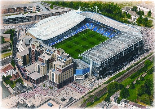 Chelsea Football Club, Stamford Bridge: Box Canvas Print.