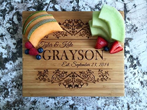 Personalized Bamboo Cutting Board 11x13" (3/4" thick)- Grayson Style