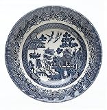 Churchill China Royal Wessex Blue Willow 6-Inch Cereal Bowls, Set of 4