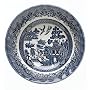 Churchill China Royal Wessex Blue Willow 6-Inch Cereal Bowls, Set of 4