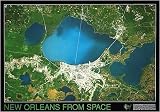 New Orleans From Space, Art Poster by Unknown Artist, size 20
