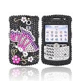 For Blackberry Curve Hard Case PINK/PURPLE on BLACK